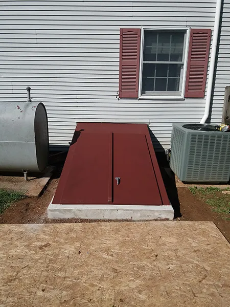 new freshly installed cellar door