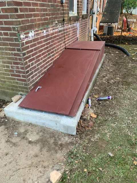 new freshly installed cellar door