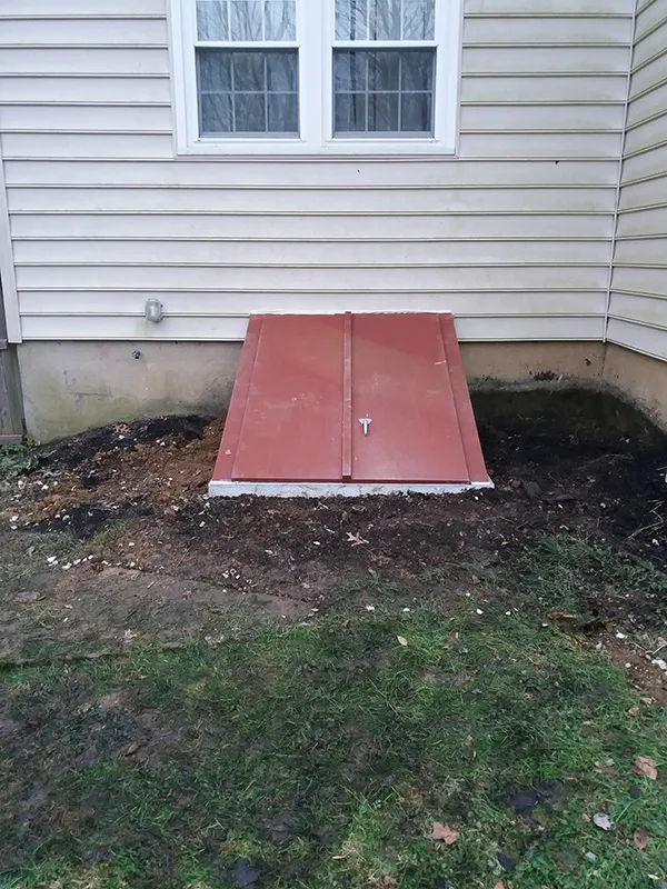 new freshly installed cellar door